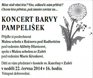 Koncert barvy pampelišek