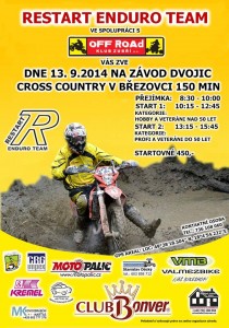 Restart enduro team plakát září 2014