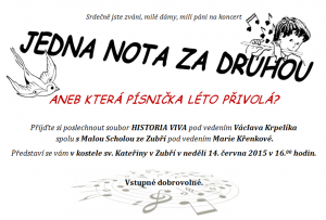 koncert 2015 jedna nota za druhou