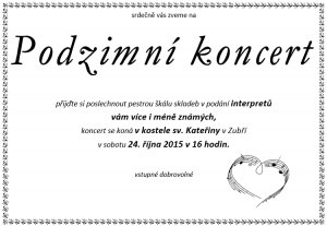 Podzimni koncert 2015