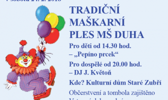 TRADIČNÍ MAŠKARNÍ PLES MŠ DUHA