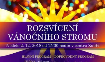 Rozsvícení vánočního stromečku v Zubří