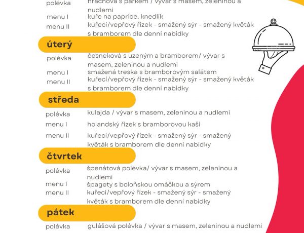 MA Zubří – polední menu pro 41.KT.