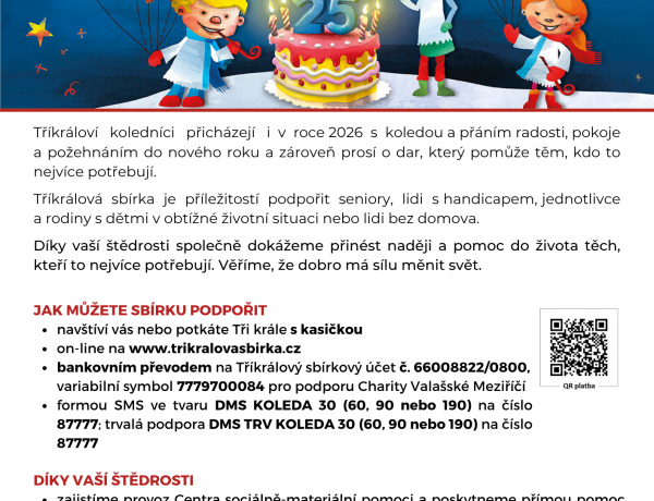 Tříkrálová sbírka 2026