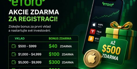 Získejte akcie zdarma za registraci: Jak funguje bonus u eToro a jak ho využít naplno