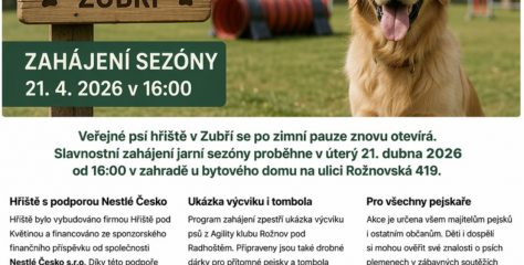 Psí hřiště v Zubří zahájí sezónu slavnostní akcí