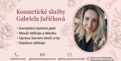 Reklama: Kosmetické služby Gabriela Juříčková