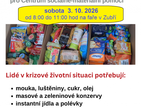 Sbírka potravin pro Charitu